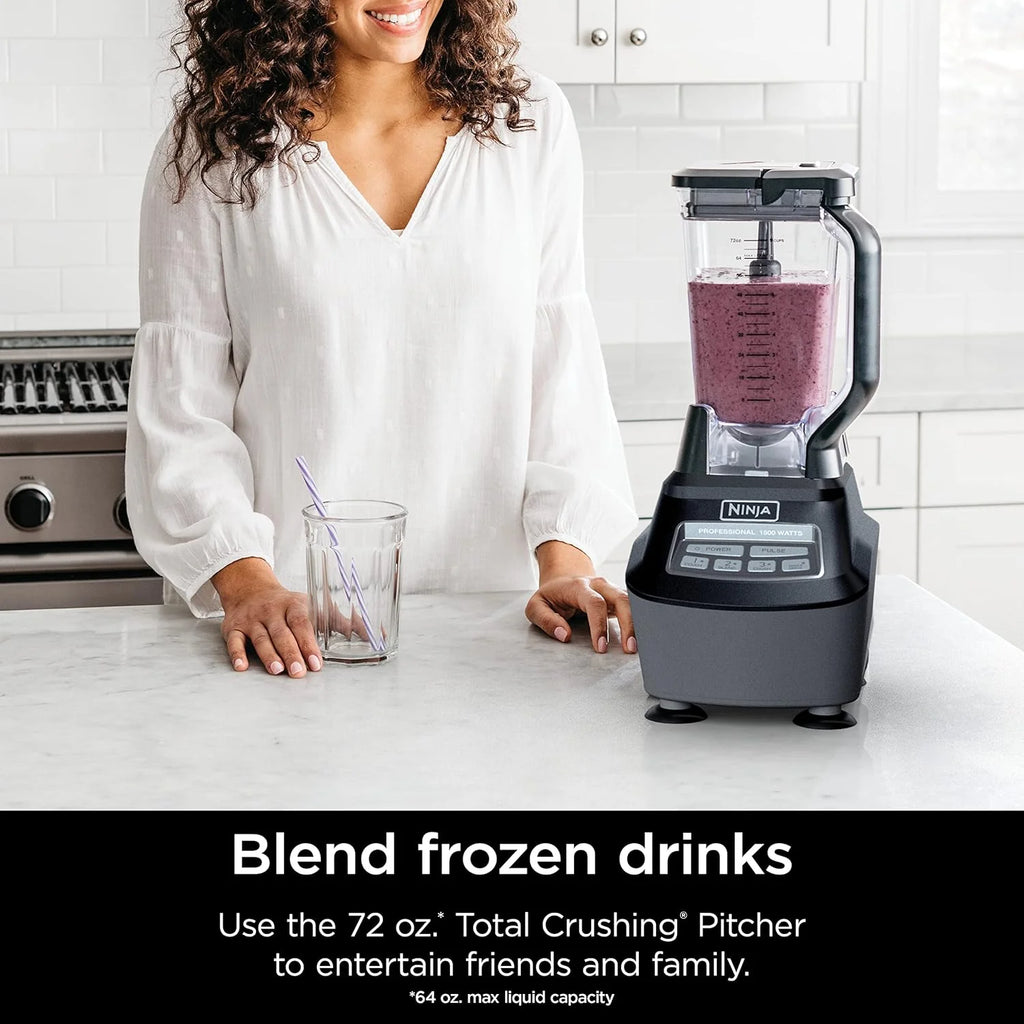 Ninja Mega Kitchen System, 1500-Watt, 72-Ounce Full-Size Blender and 8-Cup Food Processor with (2) 16-Ounce To-Go Cups