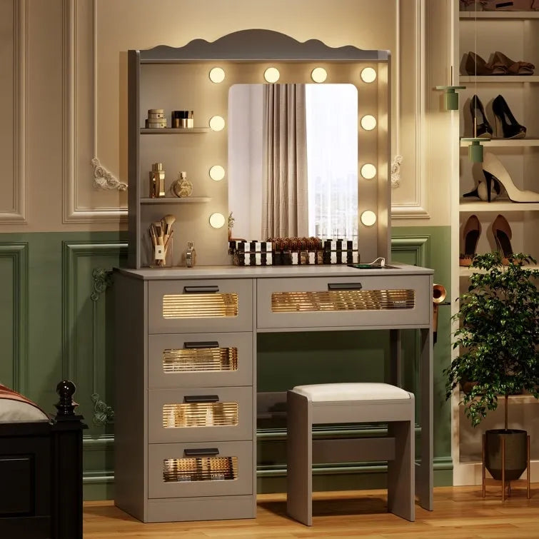 Makeup Vanity with 3 Lighting Colors