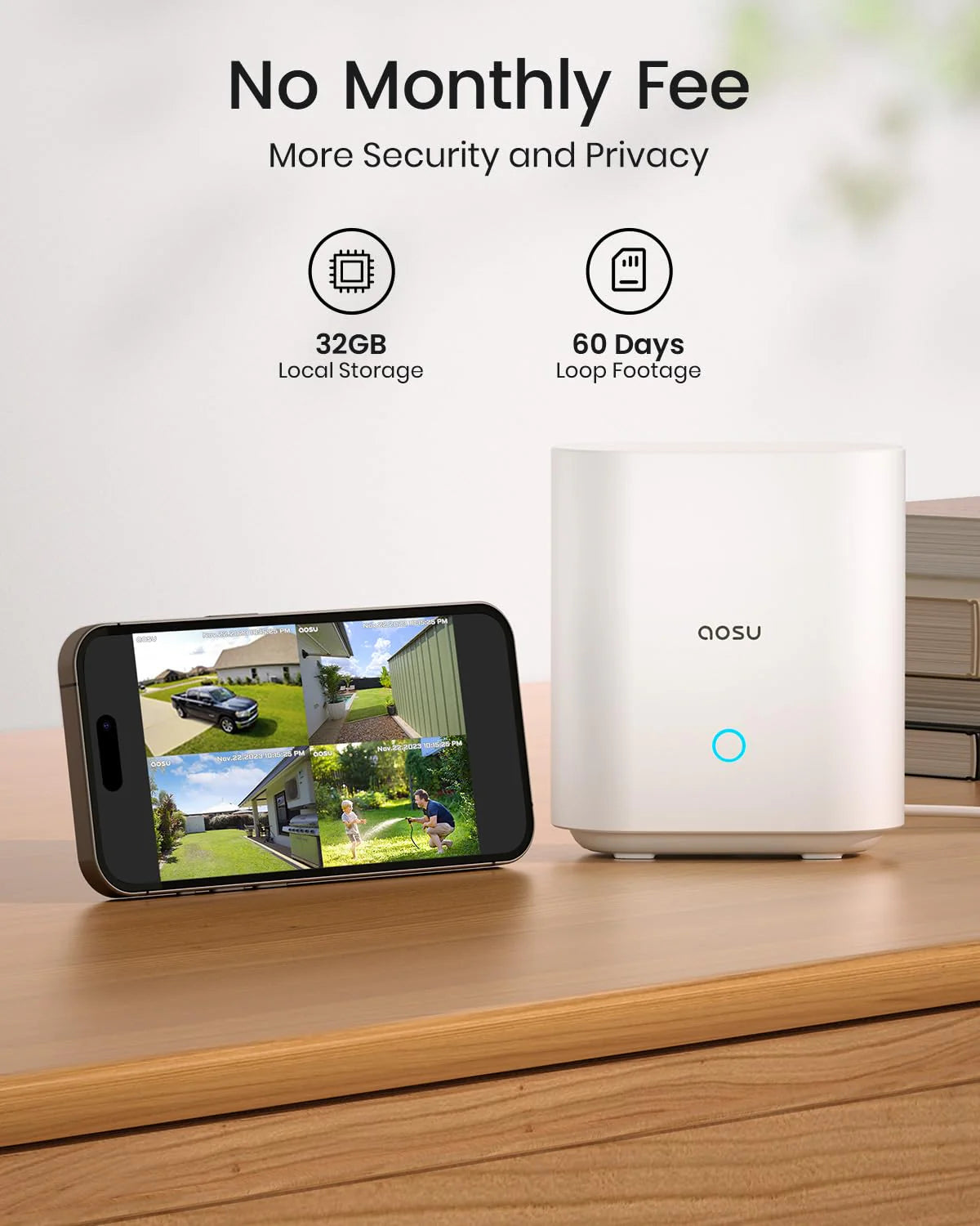 AOSU Security Cameras Wireless Outdoor Home System