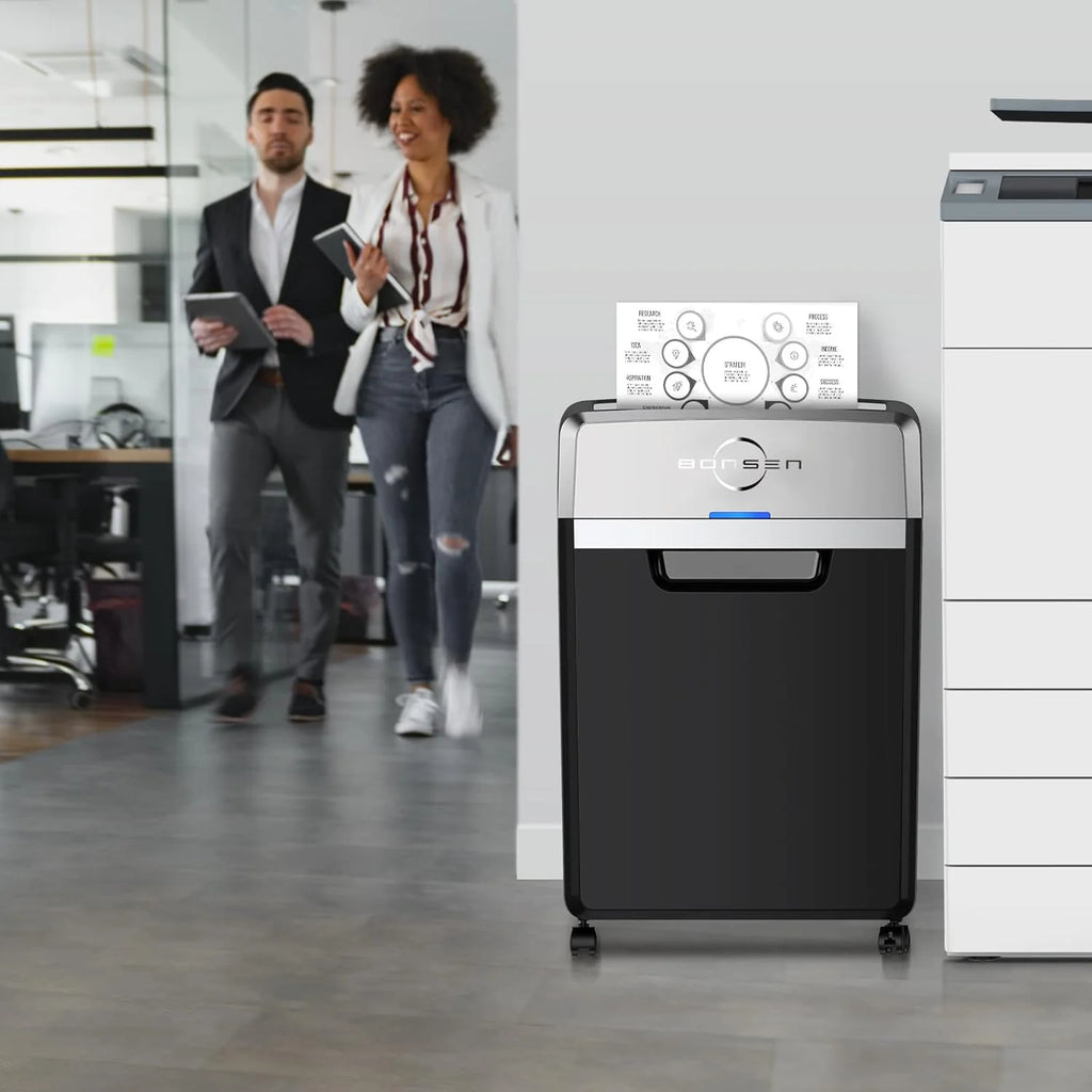 Heavy Duty Paper Shredder, 24-Sheet Cross-Cut Shredder, 40-Min Continuous Running Time, Commercial Grade Shredder for Office, 9-Gallon Big Basket, 55dB Super Quiet, P-4 High Security (S3105)