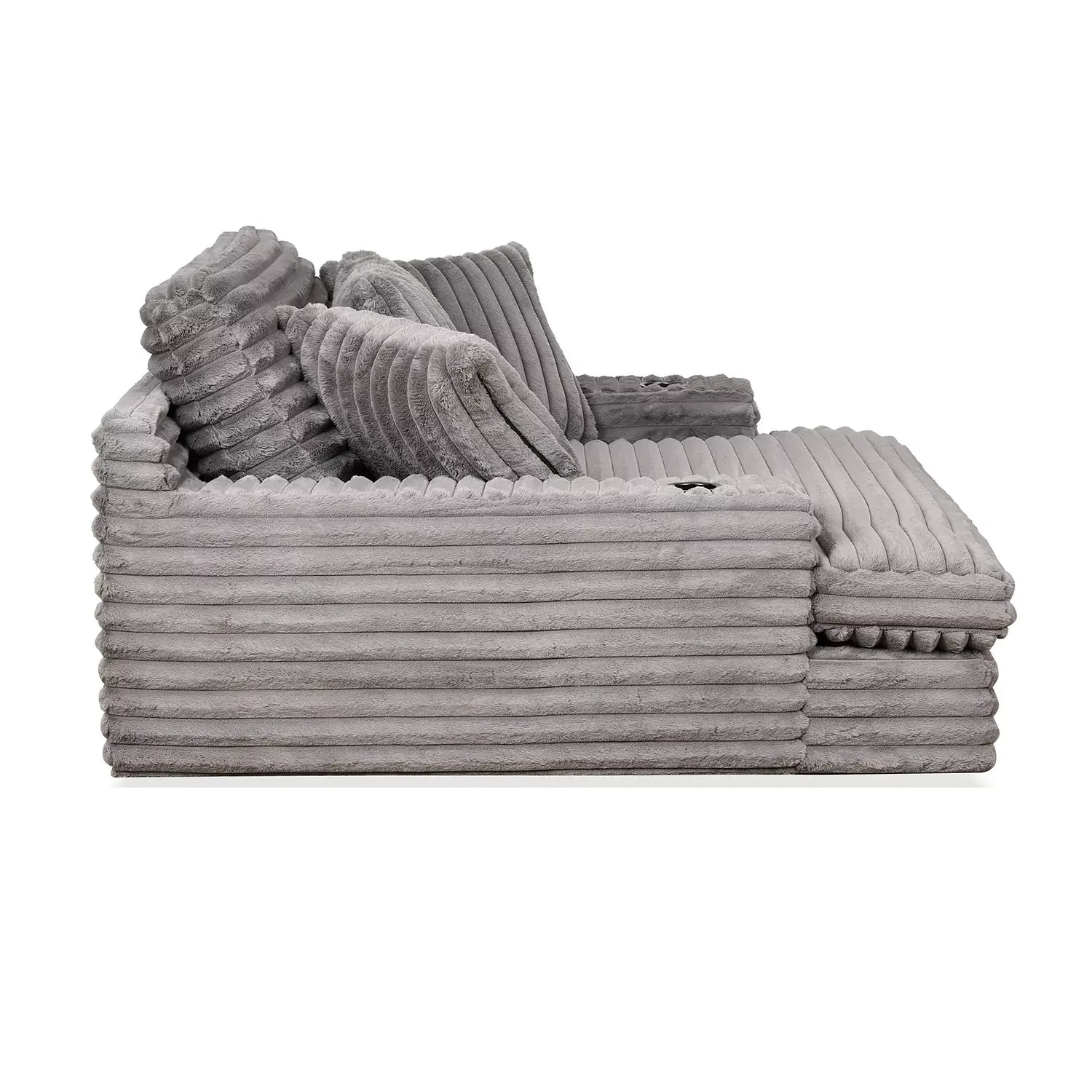 Nestle Chaise Lounge With Dual Cupholders And Charging Ports