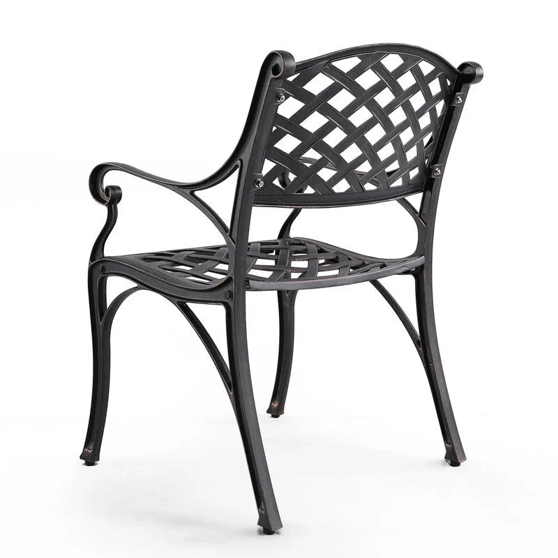 Outdoor 2 Piece Cast Aluminum Bistro Chairs