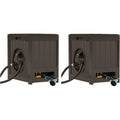 Suncast 125�� Aquawinder Auto Rewind Water Powered Yard Hose Reel, Java (2 Pack)