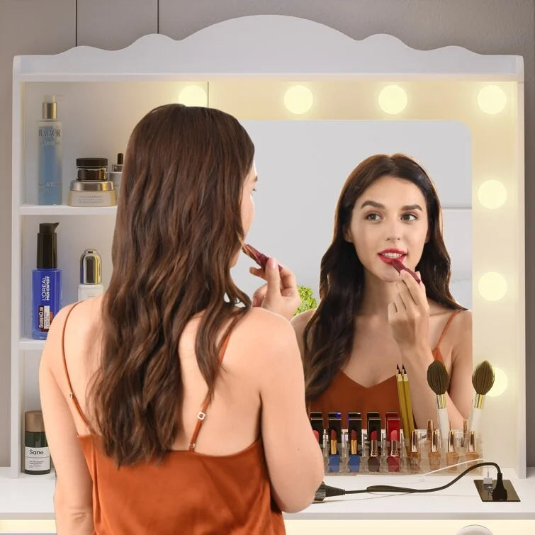Makeup Vanity with 3 Lighting Colors