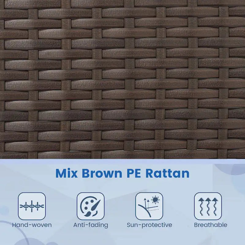 Costway 4 PCS Patio Furniture Set with Washable Cushions and Tempered - See Details