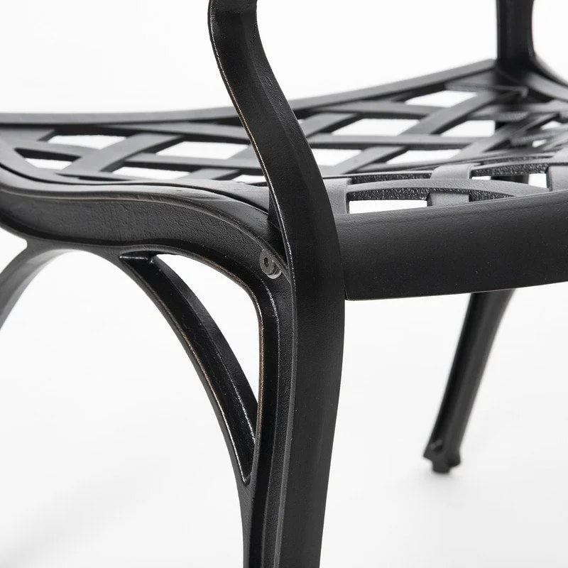 Outdoor 2 Piece Cast Aluminum Bistro Chairs