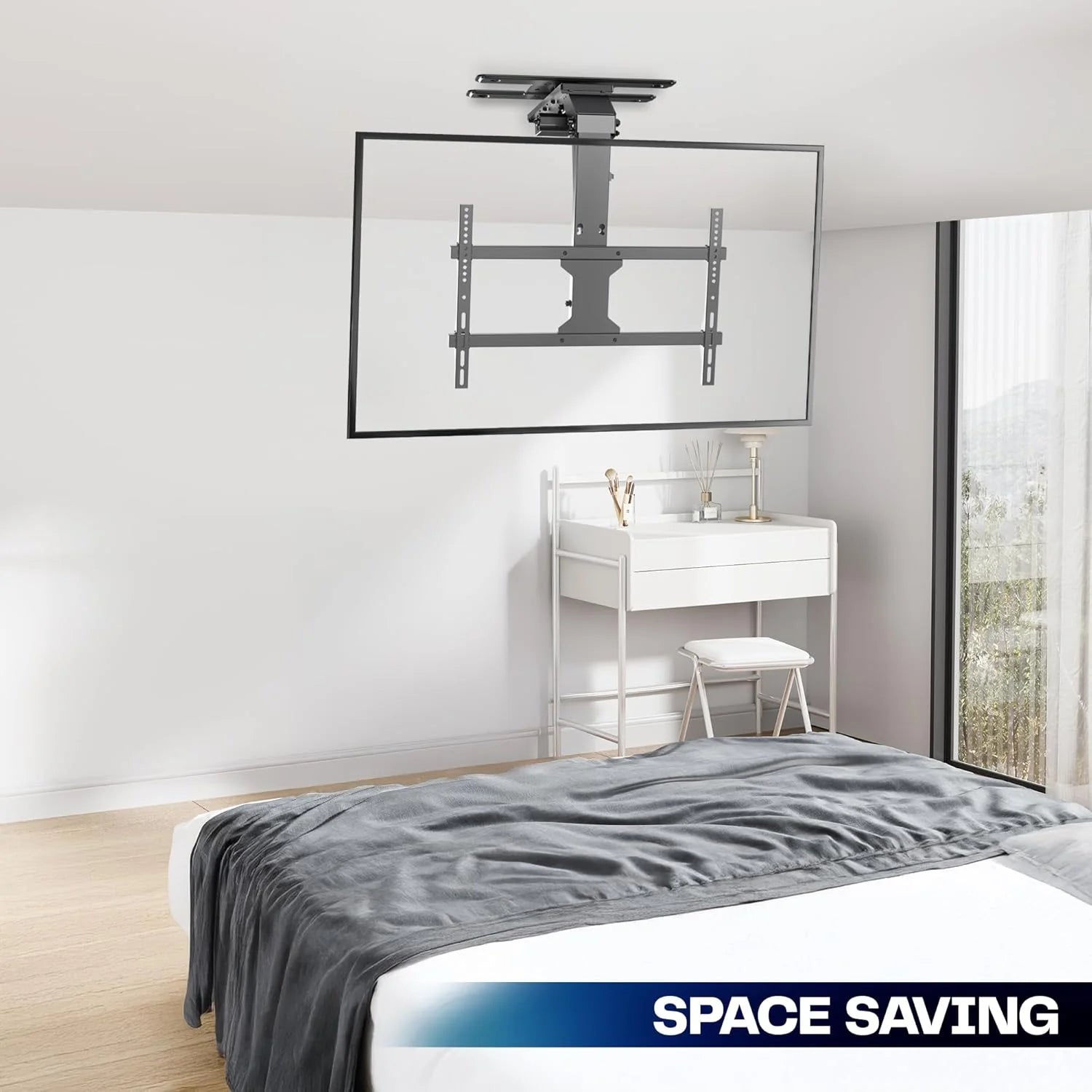 VIVO Electric Ceiling TV Mount, 37锟斤拷70", Motorized, App Control, Black