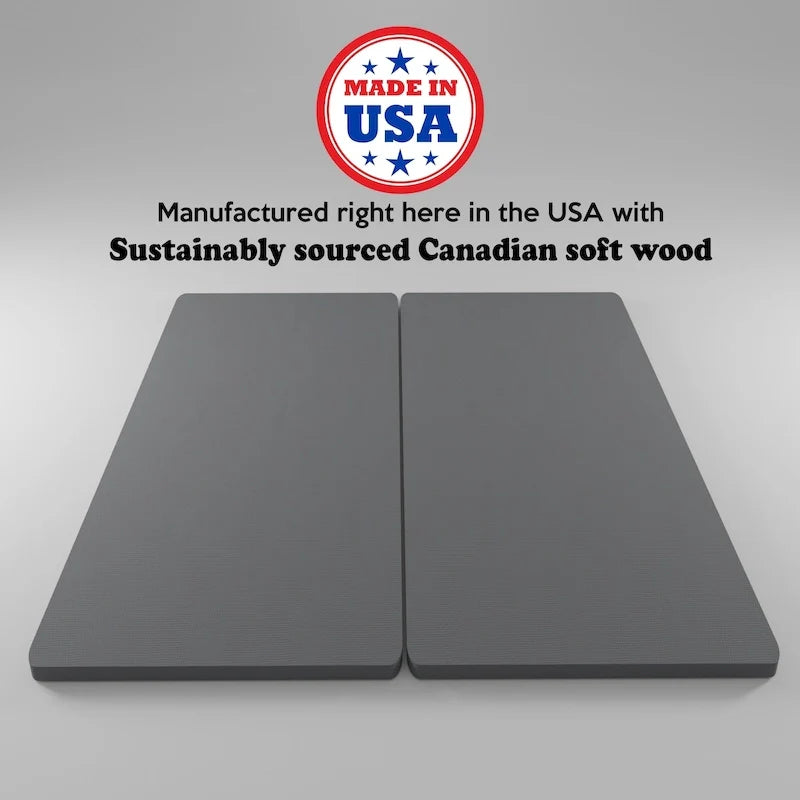 ONETAN, 1.5-Inch Split Bunkie Board for Mattress/Bed Support - Fully Assembled, Improved Comfort and Support, Gray