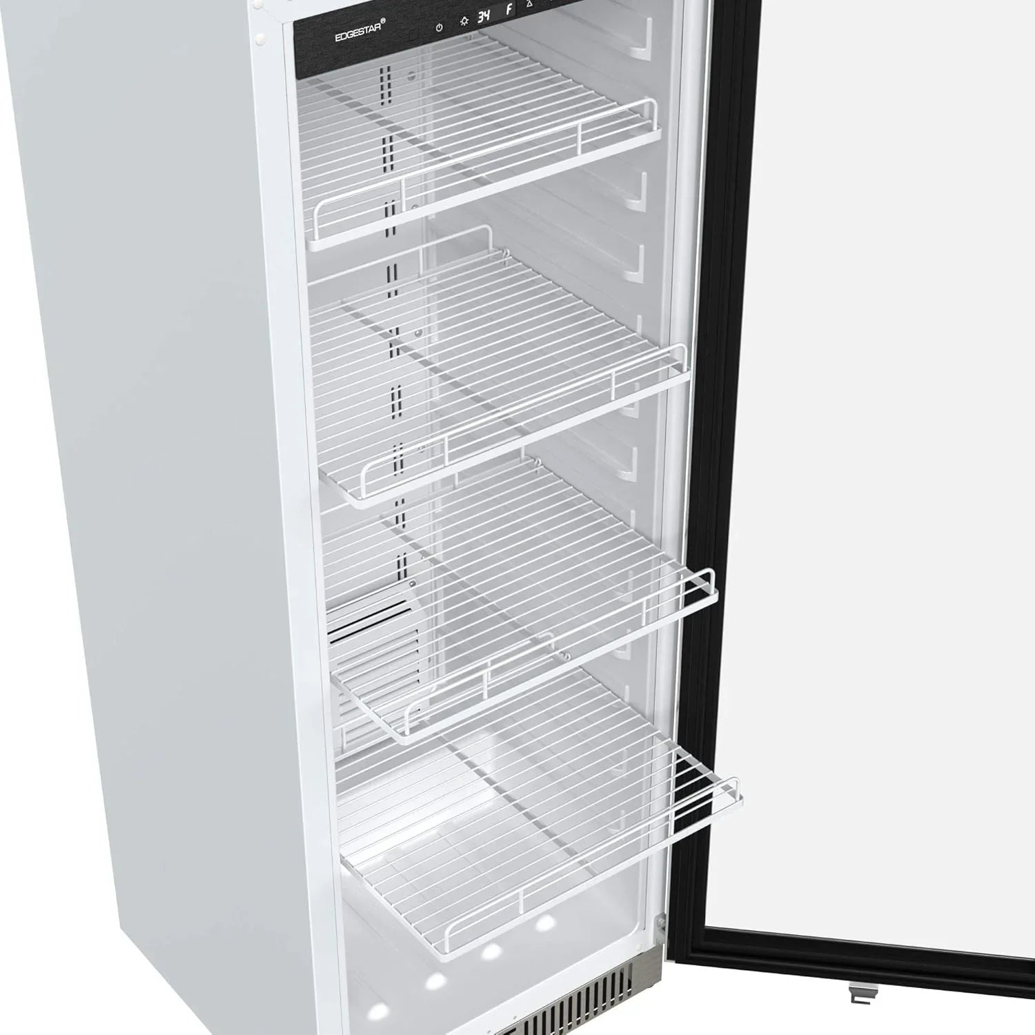 EdgeStar VBM101 22" Wide 10.1 Cu. Ft. Commercial Beverage Merchandiser – Stainless Steel, Temp Alarm, Reversible Door