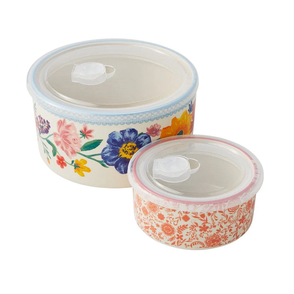The Pioneer Woman Brilliant Blooms 38-Piece Cookware Set, Teal 锟斤拷 Complete Kitchen Solution with Floral Design