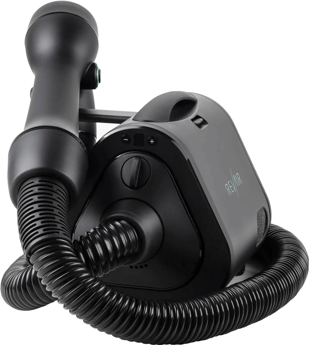 Reverse-Air Hair Dryer with Hair Clips – Black