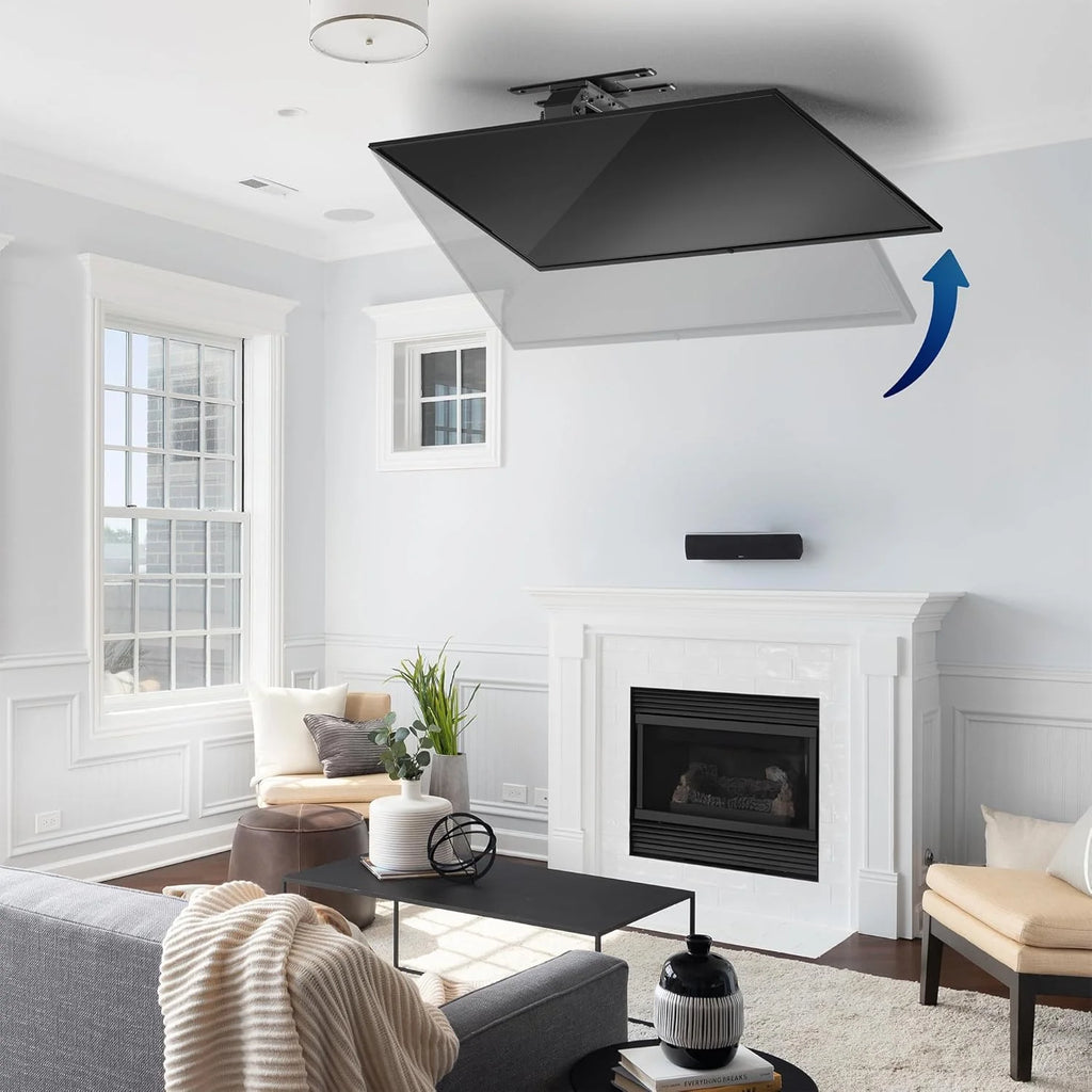 VIVO Electric Ceiling TV Mount, 37锟斤拷70", Motorized, App Control, Black