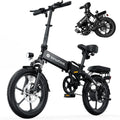 Electric Bike for Adults 500W Motor, 20 mph Folding Ebike, 14"/16"/20" Adults Electric Bicycles with Smart Uphill, 280.8Wh Battery, 25 Miles PAS Range, Mini E Bikes for Adults and Teens-isinwheel