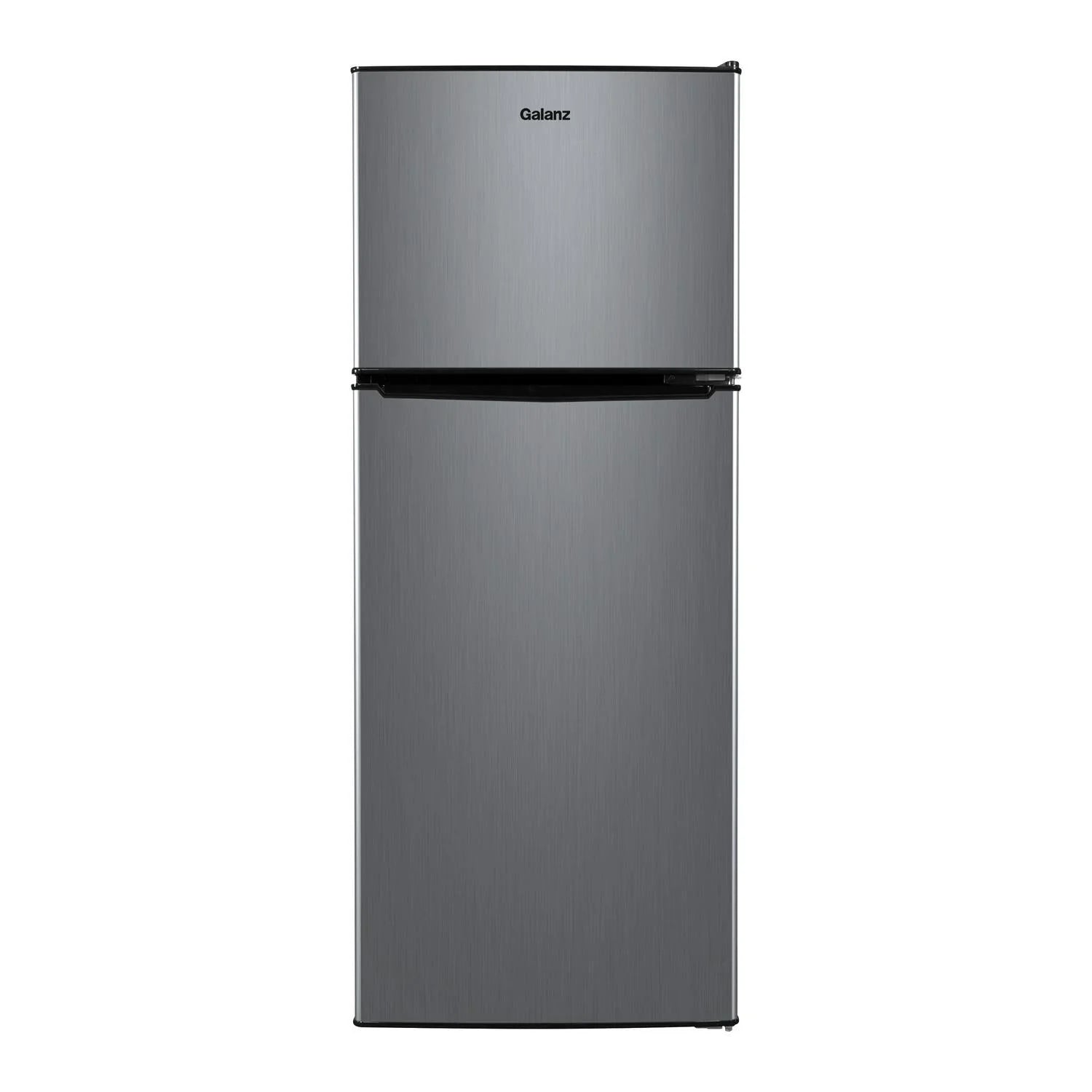 Galanz 4.6. Cu ft Two Door Mini Refrigerator with Freezer, Stainless Steel