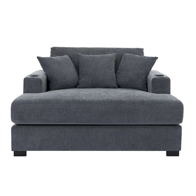 Three sizes Oversized Chaise Lounger with Pillows