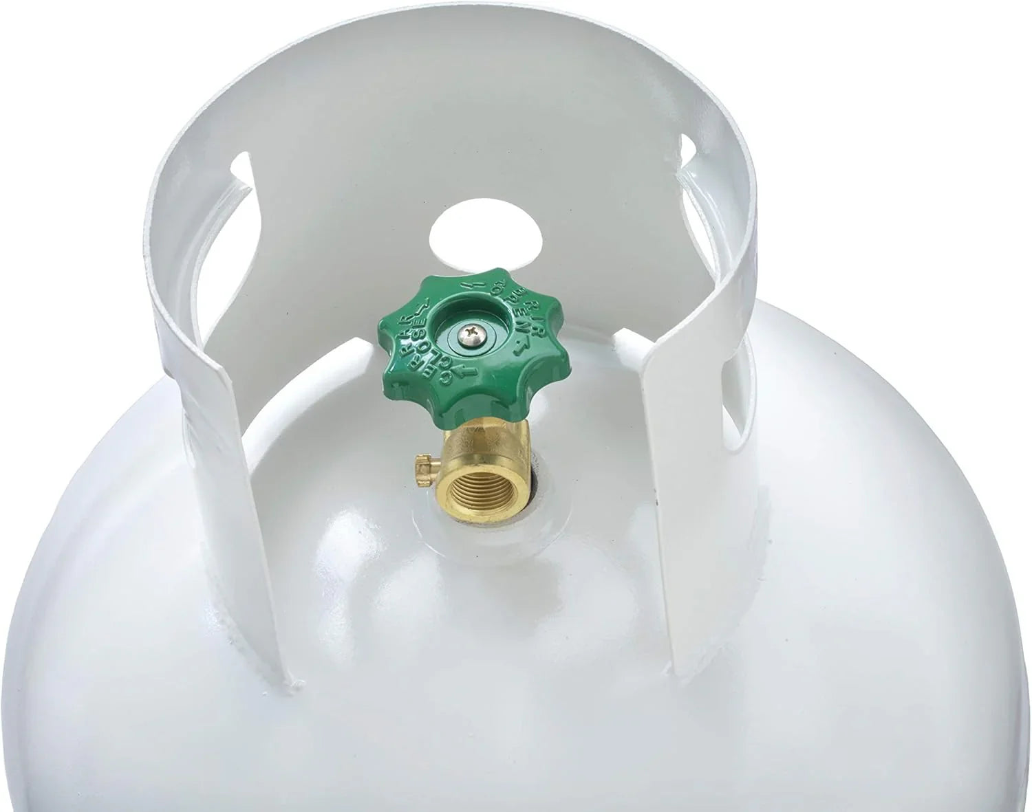 Steel Propane Tank Cylinder with POL Valve and Collar, Great for Mixed Heating Systems, Home fireplaces, Dryers and Grills-Flame King