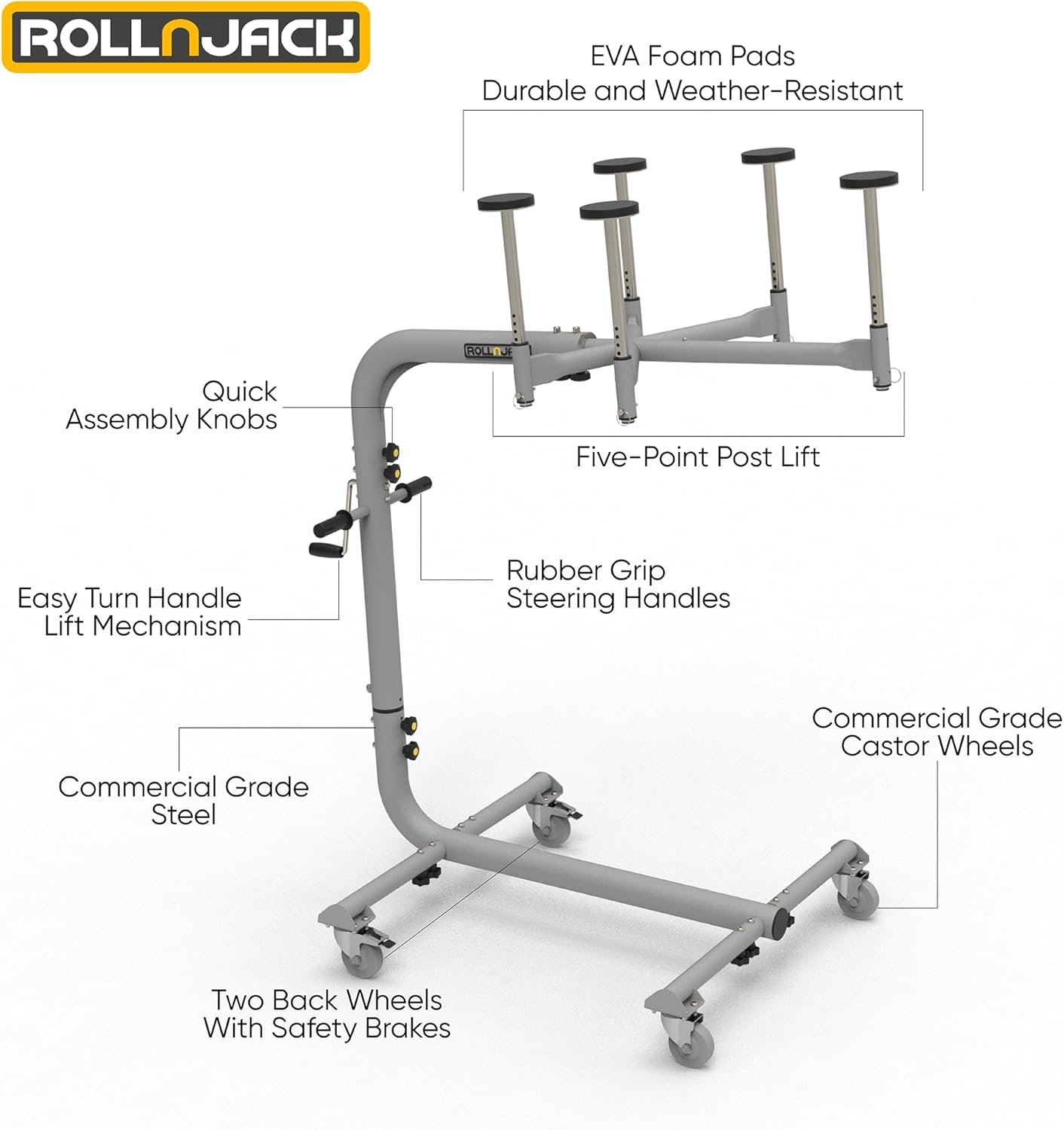 Hard Top Remover Lift for Jeep Wrangler, One-Person System