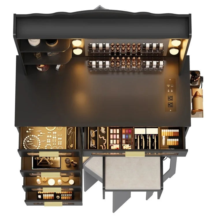 Makeup Vanity with 3 Lighting Colors