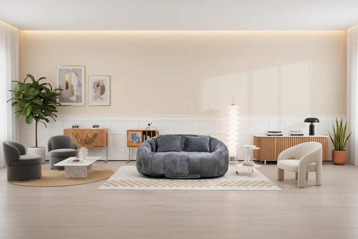 Adult Bean Bag Chair - Multi-Color Lazy Sofa