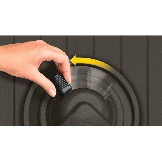 Suncast 125�� Aquawinder Auto Rewind Water Powered Yard Hose Reel, Java (2 Pack)