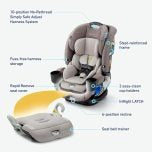 4Ever DLX 4-in-1 Child Car Seat, Charlie | Car seat for babies and toddlers, 10 years of use | Rear-facing, forward-facing and booster seat | Safe, comfortable and practical