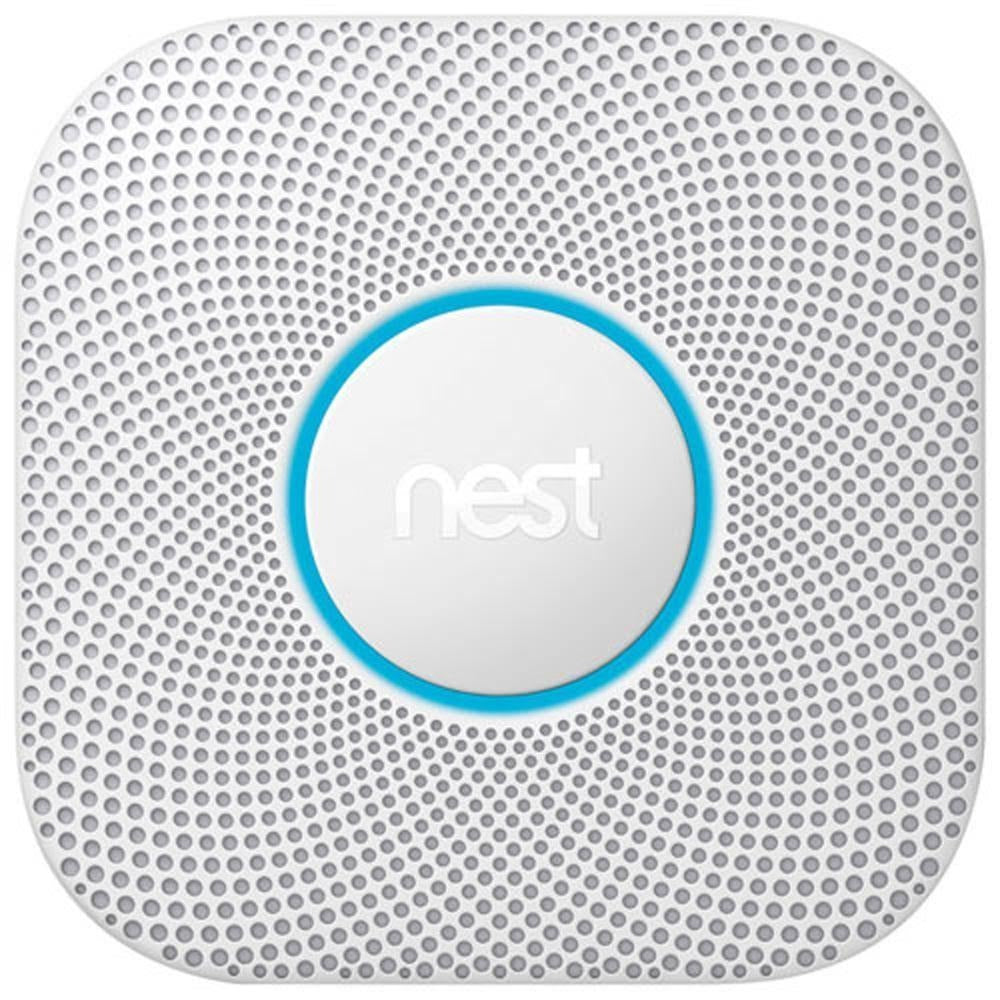 Google Nest Protect 2nd generation smoke and carbon monoxide detector with cable, voice alerts and smartphone notifications
