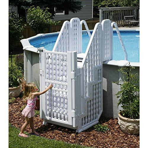 Simple stepped pool entrance system with door (Model 2026)