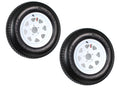 2-pack trailer tires on rim ST205/75D15 205/75 D 15 inch LRC 5-hole white spokes  1