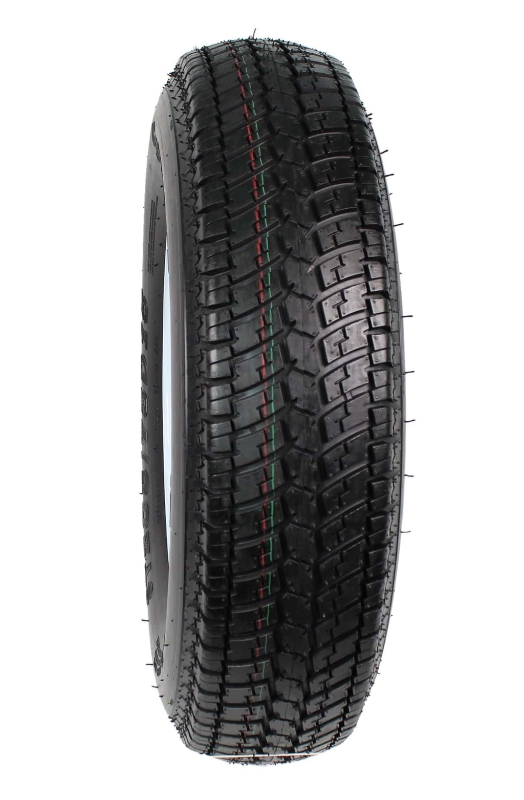 2-pack trailer tires on rim ST205/75D15 205/75 D 15 inch LRC 5-hole white spokes  1