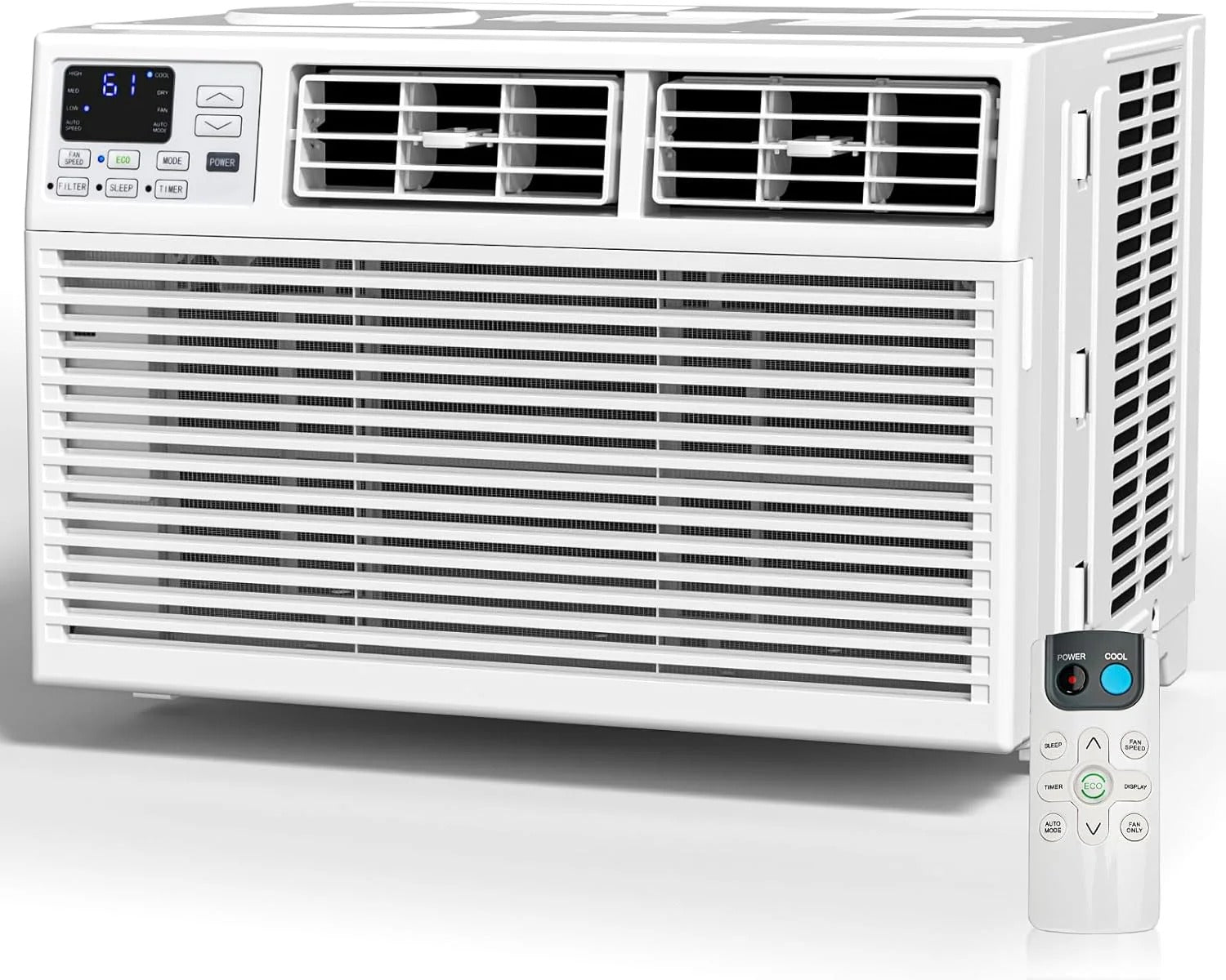 Antarctic Star 12,000 BTU U-shaped window air conditioner, cools rooms up to 550 square feet with 6 modes, 24-hour timer, ultra-quiet window air conditioner