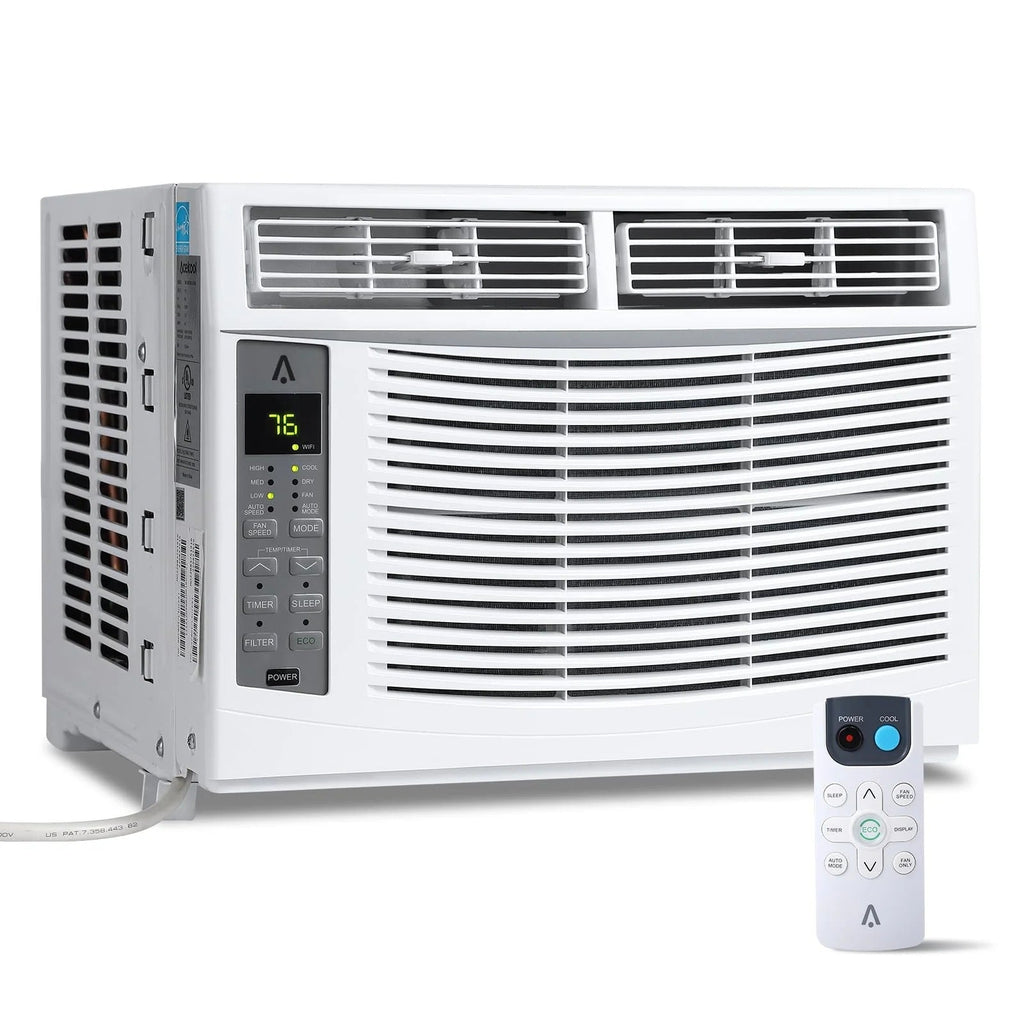 Window air conditioner with reusable filter and controls, 6000 BTU, 115 V~, suitable for rooms up to 250 square feet