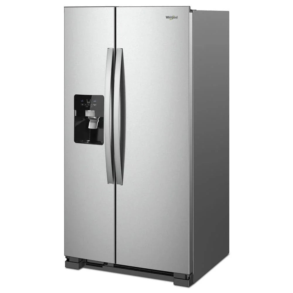 36-inch wide side-by-side refrigerator – 24 cubic feet stainless steel