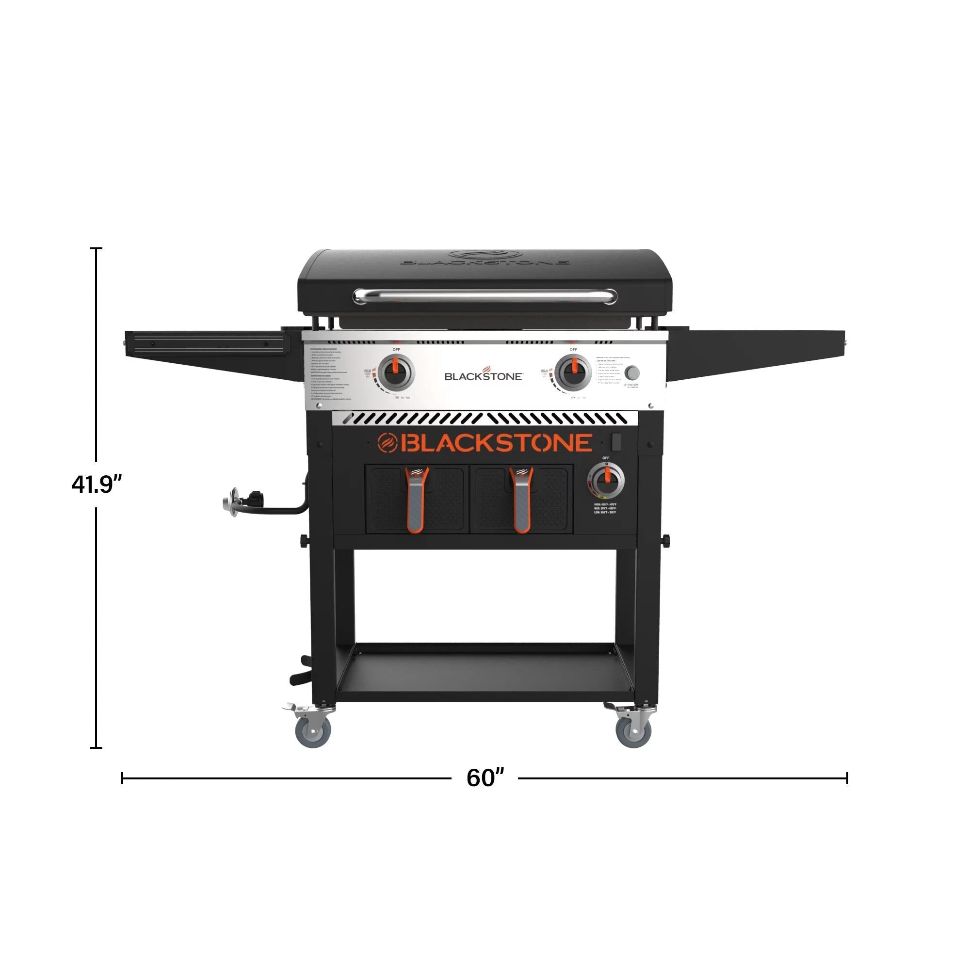 💥Clearance Sale🔥 Blackstone 2-burner griddle (71 cm) with electric air fryer and extractor hood