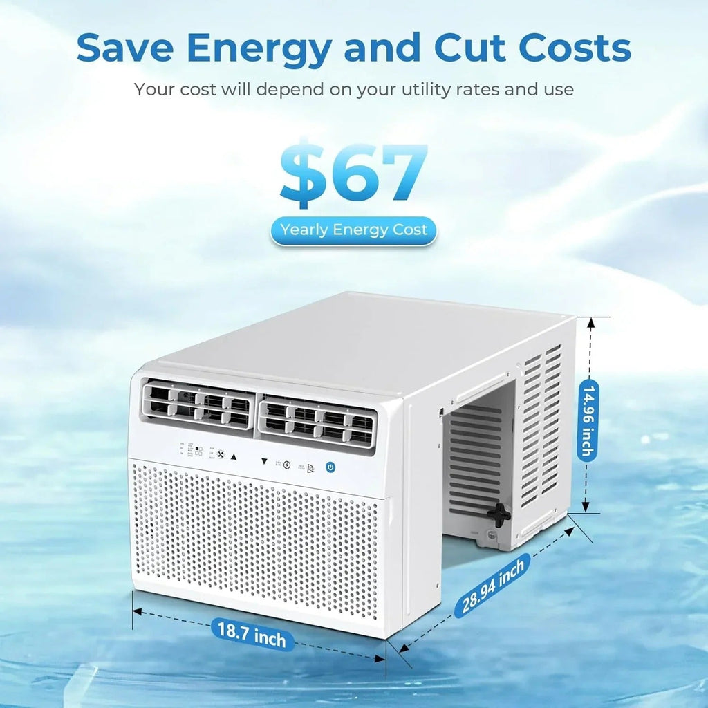 Antarctic Star U-shaped window air conditioner 12000 BTU Ultra-quiet window air conditioner Cools