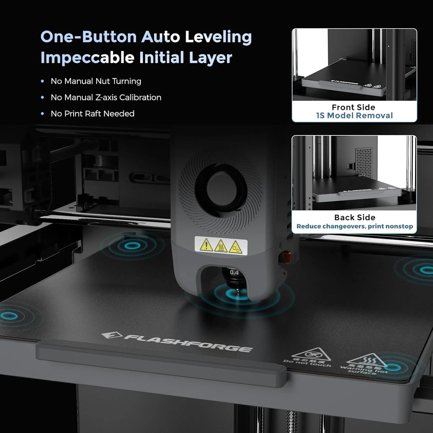 Adventurer 5M 3D printer with fully automatic leveling